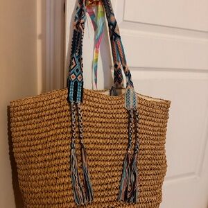 Fallon & Royce Gemma Woven Straw Tote